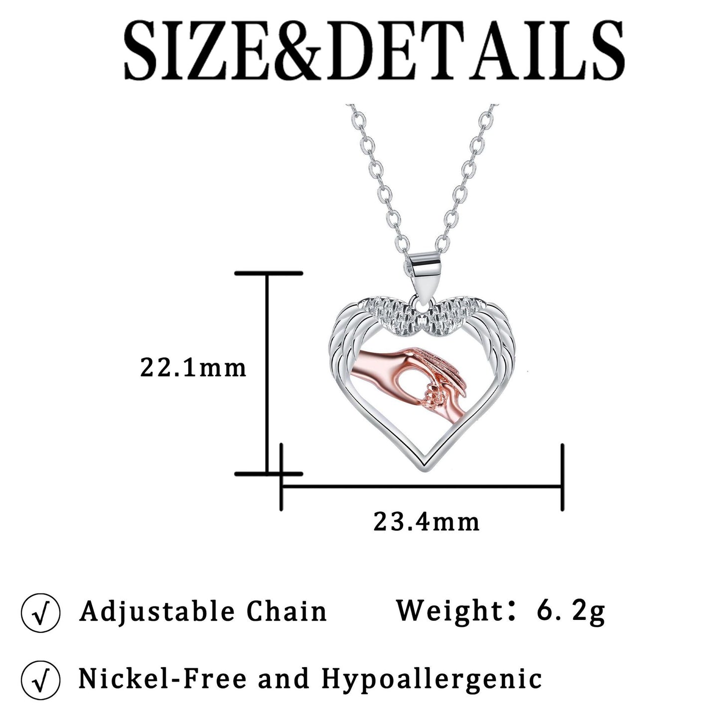 Original High-End Parent-Child Handshake Necklace