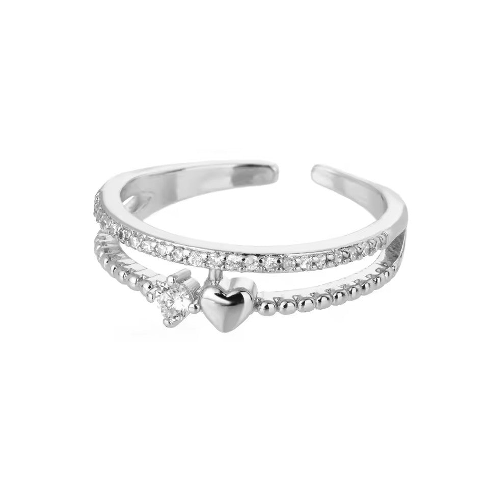 Heart Zircon Fashion Ring For Women